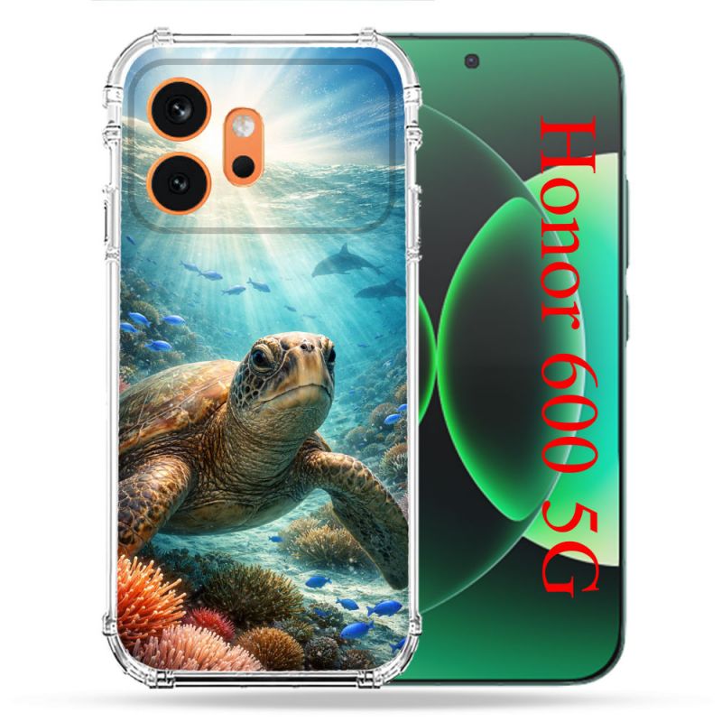 Coque Renforcée Pour Honor 600 5G Animal Tortue Marine