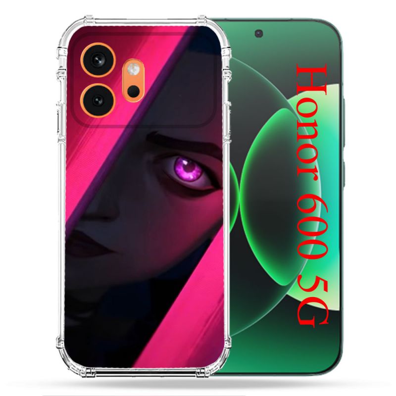 Coque Renforcée Pour Honor 600 5G Arcane Jinx Rose