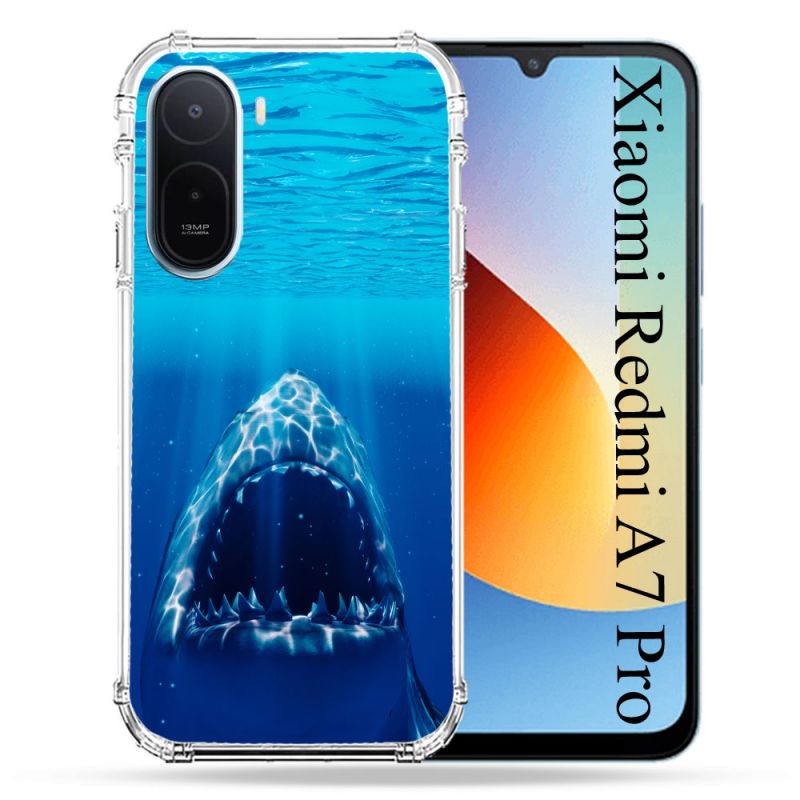 Coque Renforcée Pour Xiaomi Redmi A7 Pro Animal Requin Dent