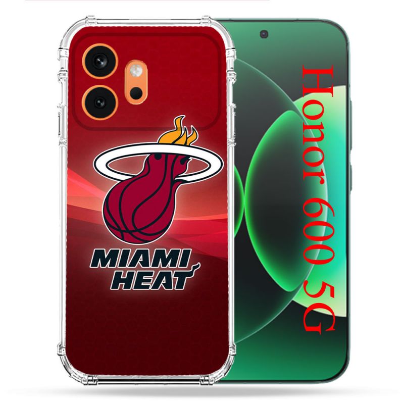 Coque Renforcée Pour Honor 600 5G Basket Miami Heat