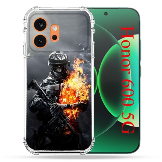 Coque Renforcée Pour Honor 600 5G Call Of Duty Squelette