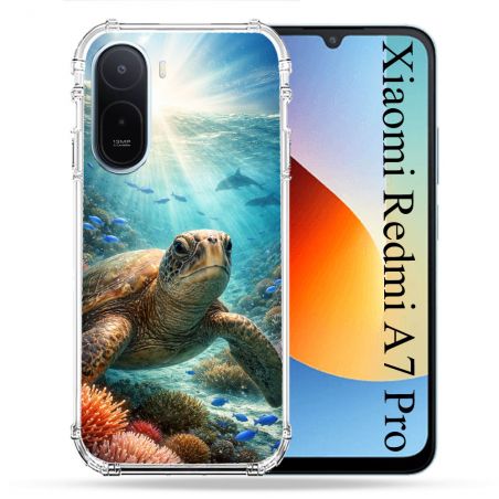 Coque Renforcée Pour Xiaomi Redmi A7 Pro Animal Tortue Marine