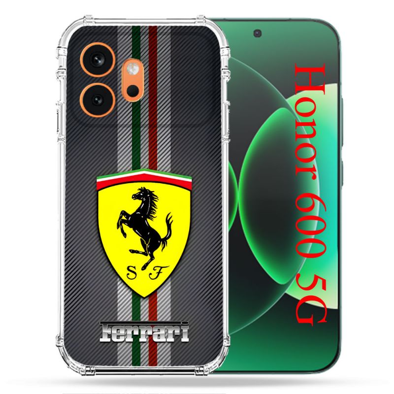 Coque Renforcée Pour Honor 600 5G Ferrari Carbone