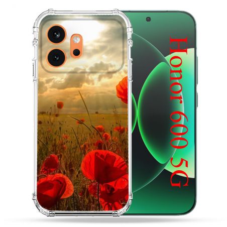 Coque Renforcée Pour Honor 600 5G Fleur Coquelicot