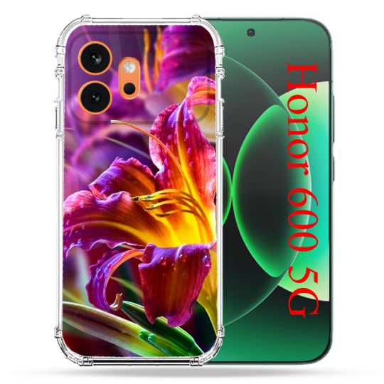 Coque Renforcée Pour Honor 600 5G Fleur Lys Color