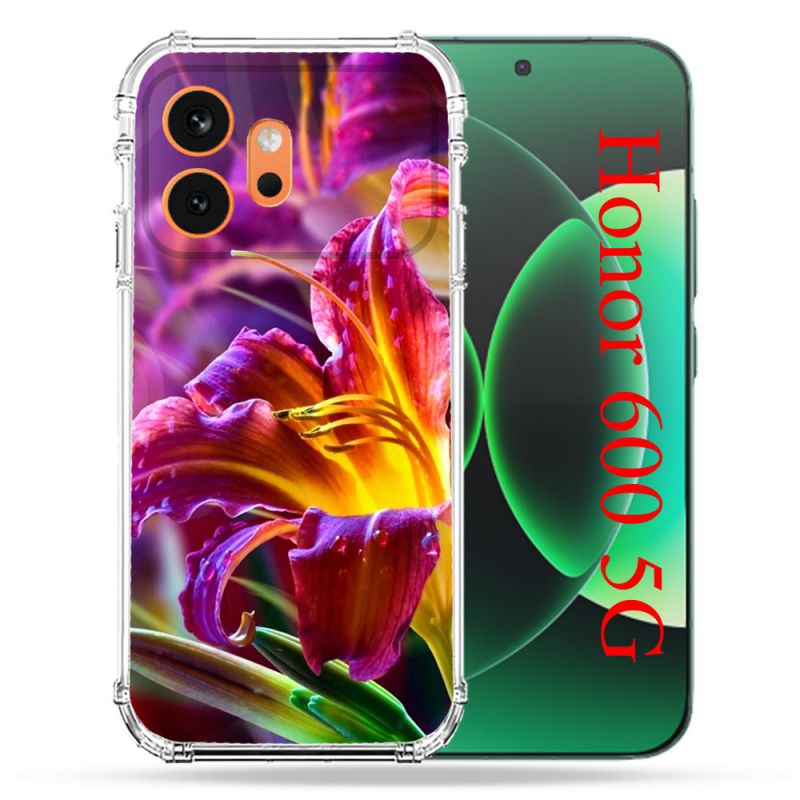 Coque Renforcée Pour Honor 600 5G Fleur Lys Color