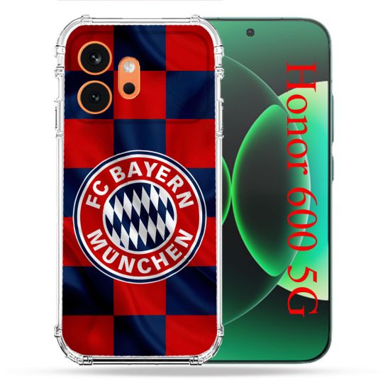 Coque Renforcée Pour Honor 600 5G Foot Bayern Munich Carreaux