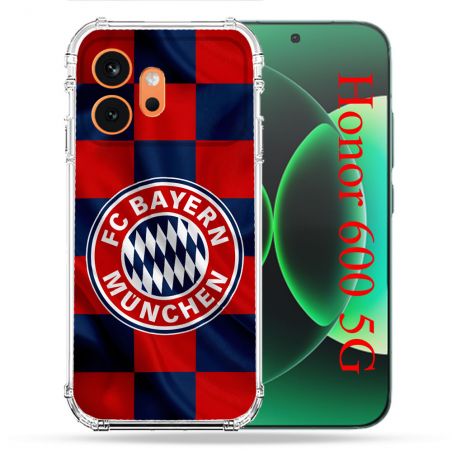 Coque Renforcée Pour Honor 600 5G Foot Bayern Munich Carreaux