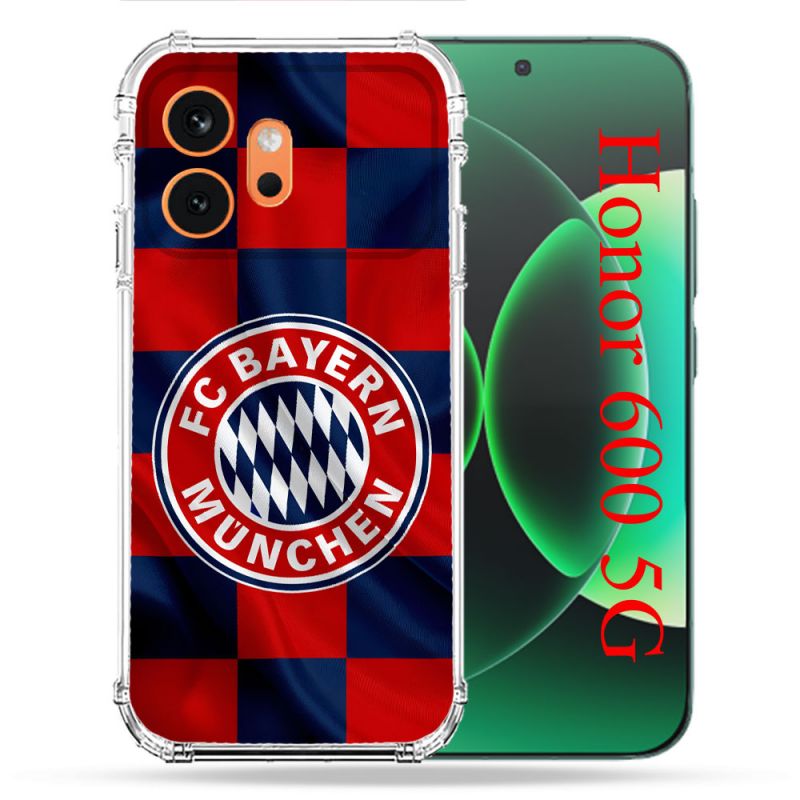 Coque Renforcée Pour Honor 600 5G Foot Bayern Munich Carreaux