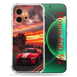 Coque Renforcée Pour Honor 600 5G Ford Mustang GT500 Rouge