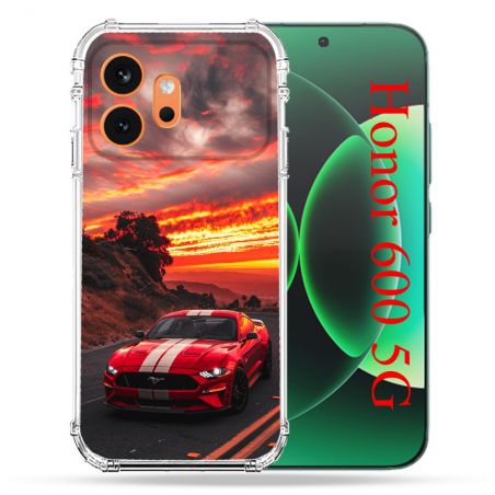 Coque Renforcée Pour Honor 600 5G Ford Mustang GT500 Rouge