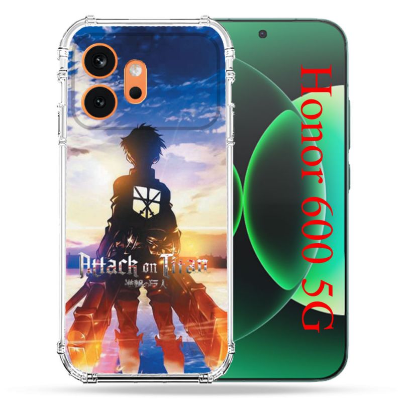 Coque Renforcée Pour Honor 600 5G Manga Attaque Titans Soleil