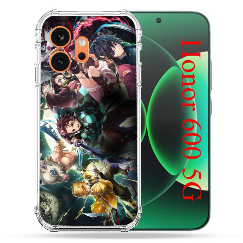 Coque Renforcée Pour Honor 600 5G Manga Demon Slayer Groupe
