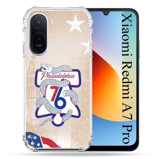 Coque Renforcée Pour Xiaomi Redmi A7 Pro Basket Philadelphia 76ers