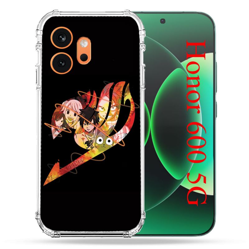Coque Renforcée Pour Honor 600 5G Manga Fairy Tail Logo Noir