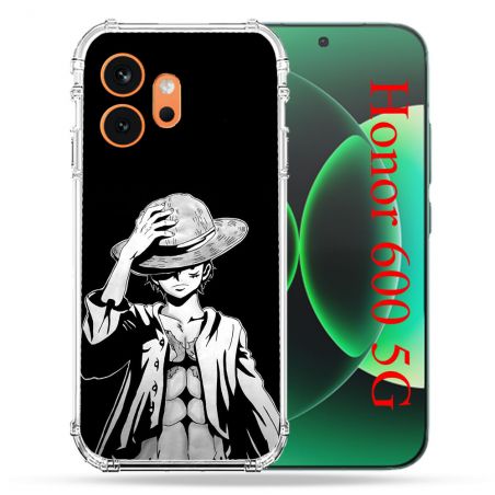 Coque Renforcée Pour Honor 600 5G Manga One Piece Luffy Noir