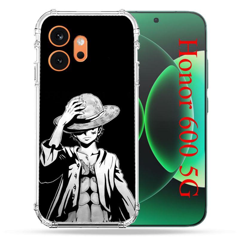 Coque Renforcée Pour Honor 600 5G Manga One Piece Luffy Noir