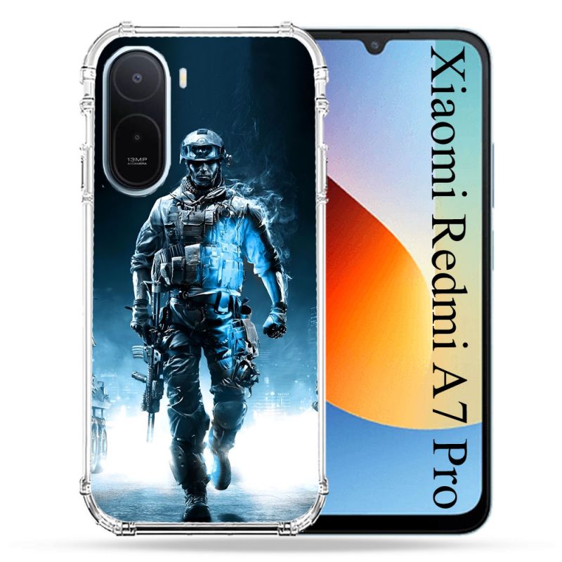Coque Renforcée Pour Xiaomi Redmi A7 Pro Call Of Duty Guerrier