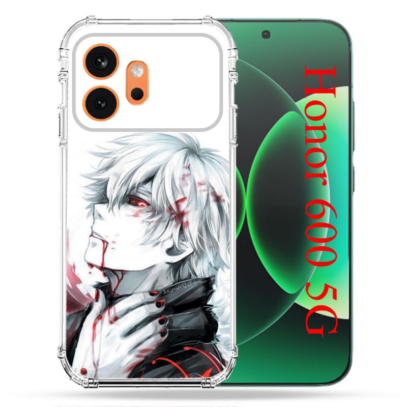Coque Renforcée Pour Honor 600 5G Manga Tokyo Ghoul Kaneki Blanc