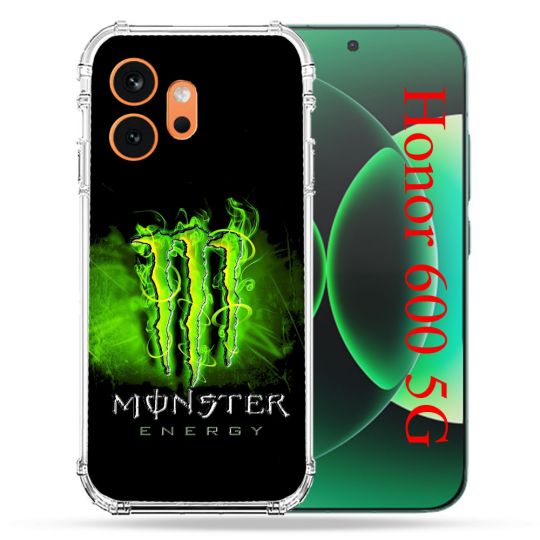 Coque Renforcée Pour Honor 600 5G Monster Energy Vert