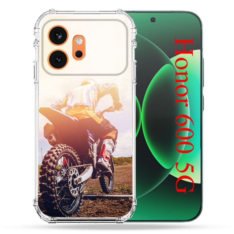 Coque Renforcée Pour Honor 600 5G Moto Cross Soleil