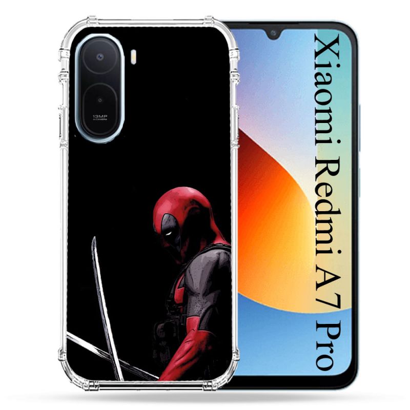Coque Renforcée Pour Xiaomi Redmi A7 Pro Deadpool Epee
