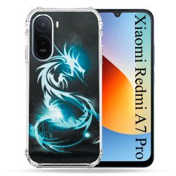Coque Renforcée Pour Xiaomi Redmi A7 Pro Fantastique Dragon Bleu