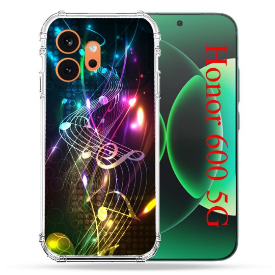 Coque Renforcée Pour Honor 600 5G Musique Partition Multicolore