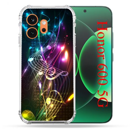 Coque Renforcée Pour Honor 600 5G Musique Partition Multicolore
