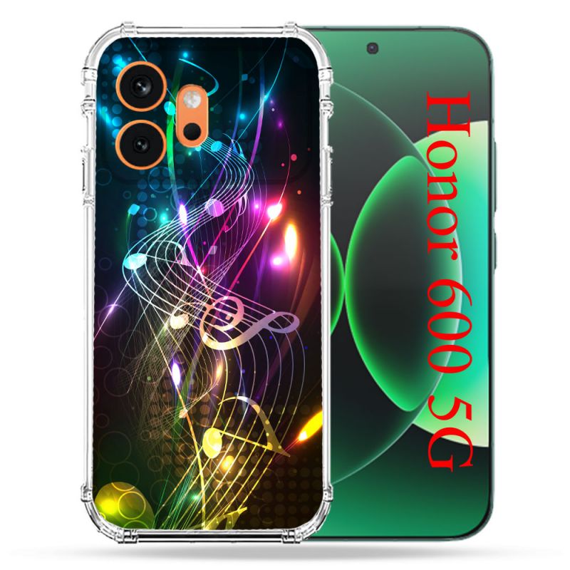 Coque Renforcée Pour Honor 600 5G Musique Partition Multicolore