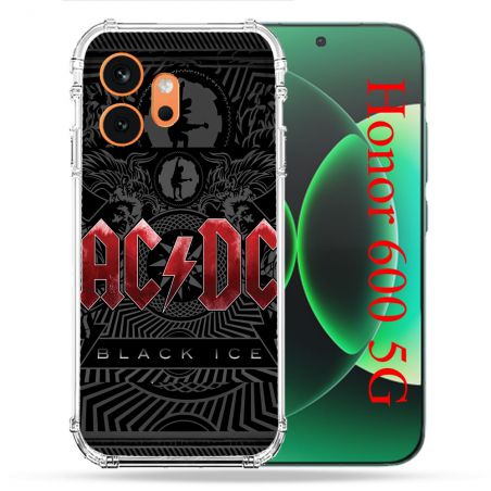 Coque Renforcée Pour Honor 600 5G Musique Rock ACDC Rouge