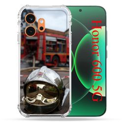 Coque Renforcée Pour Honor 600 5G Pompier Casque Camion