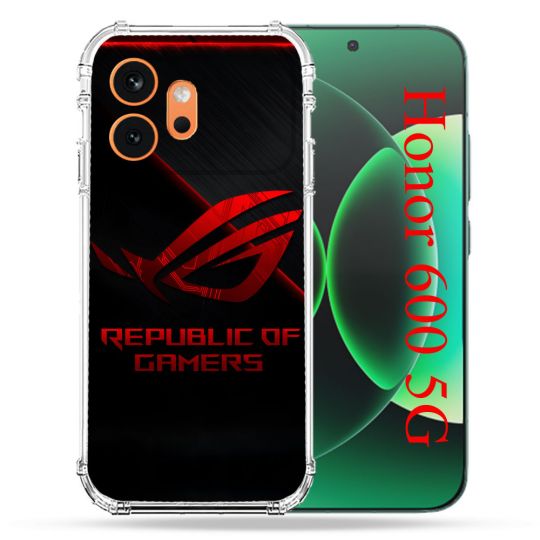 Coque Renforcée Pour Honor 600 5G ROG Rouge