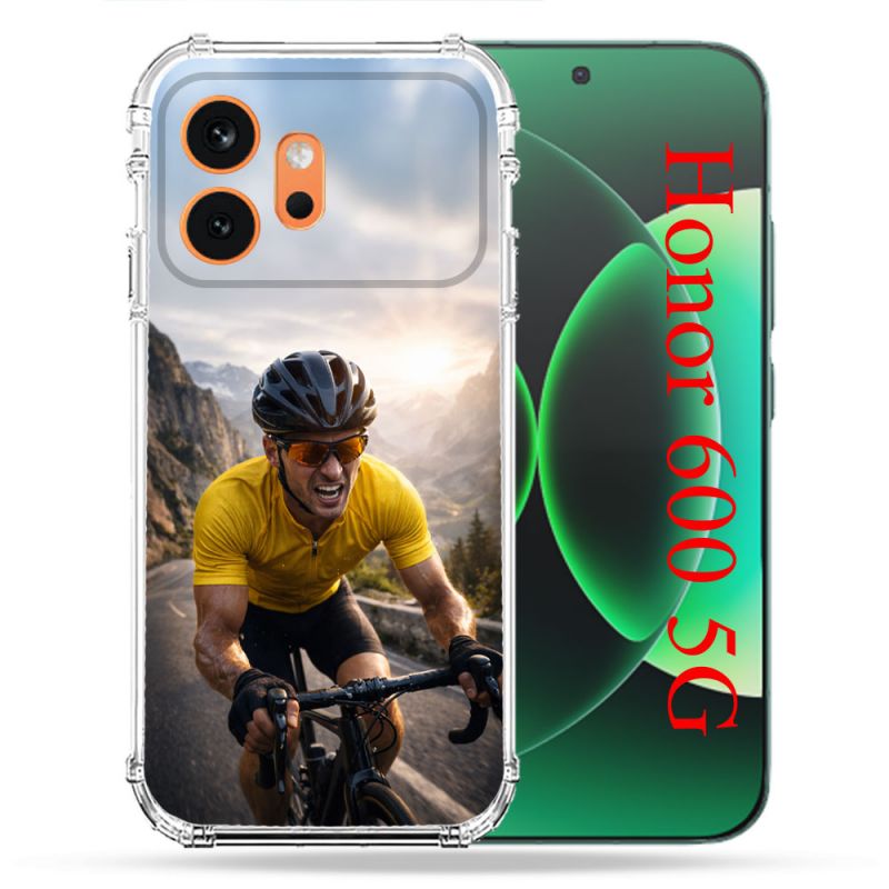Coque Renforcée Pour Honor 600 5G Sport Cyclisme Maillot Jaune
