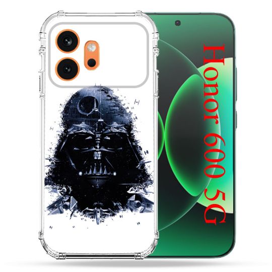 Coque Renforcée Pour Honor 600 5G Star Wars - Dark Vador Blanc