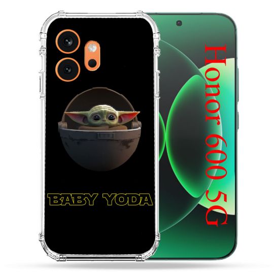 Coque Renforcée Pour Honor 600 5G Star Wars - Yoda bebe noir