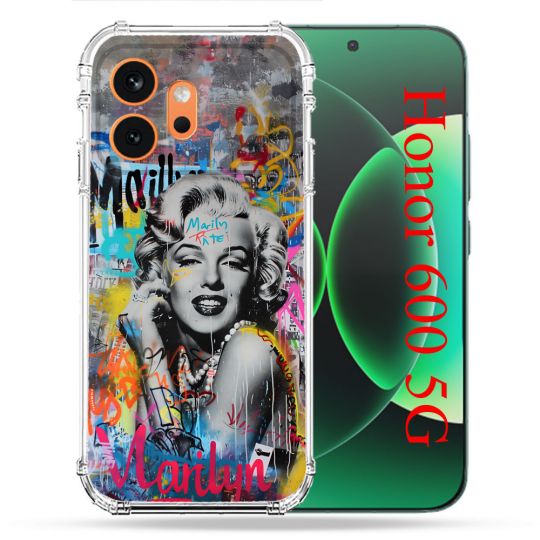 Coque Renforcée Pour Honor 600 5G Street Art Maryline Monroe