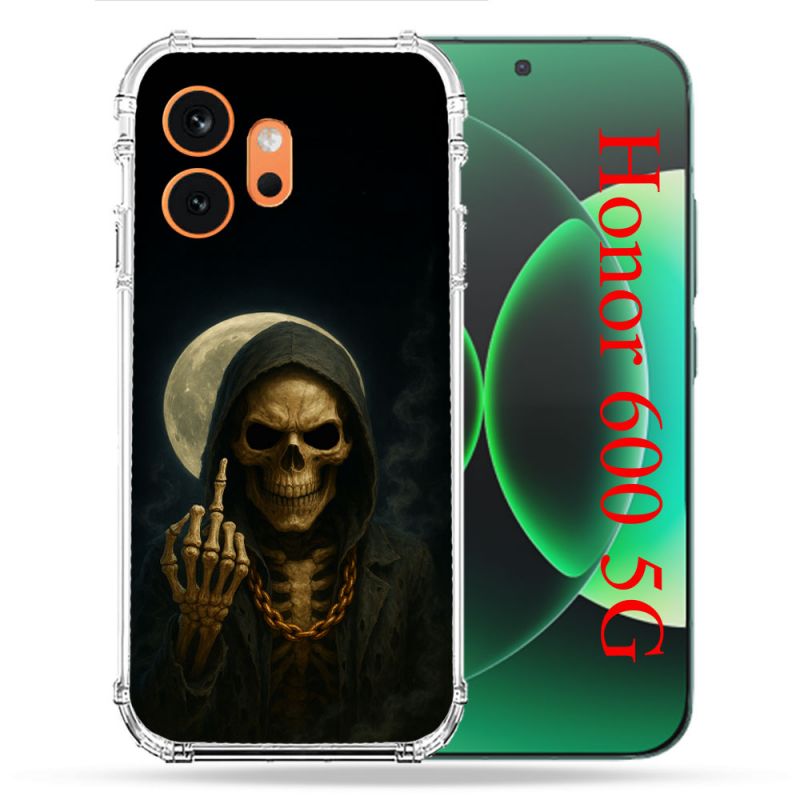 Coque Renforcée Pour Honor 600 5G Tete de Mort Doigt 2026