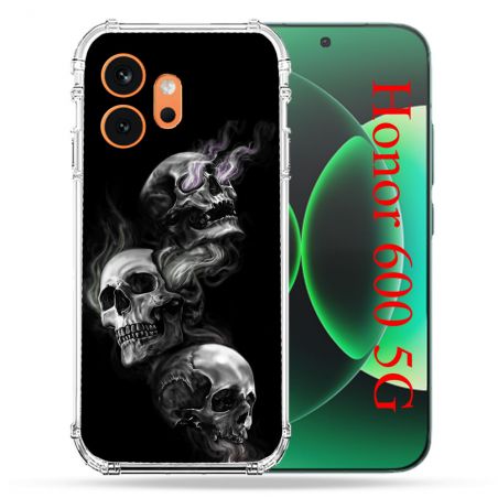 Coque Renforcée Pour Honor 600 5G Tete de Mort Triple