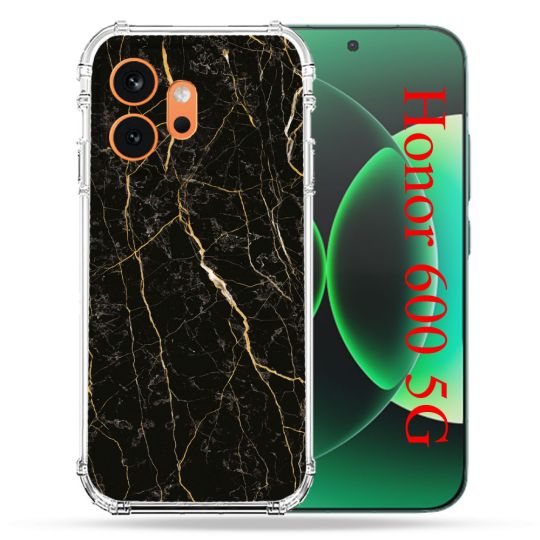 Coque Renforcée Pour Honor 600 5G Texture Marbre Noir