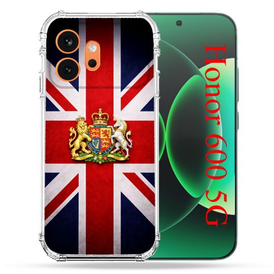 Coque Renforcée Pour Honor 600 5G Voyage Drapeau Grande Bretagne UK