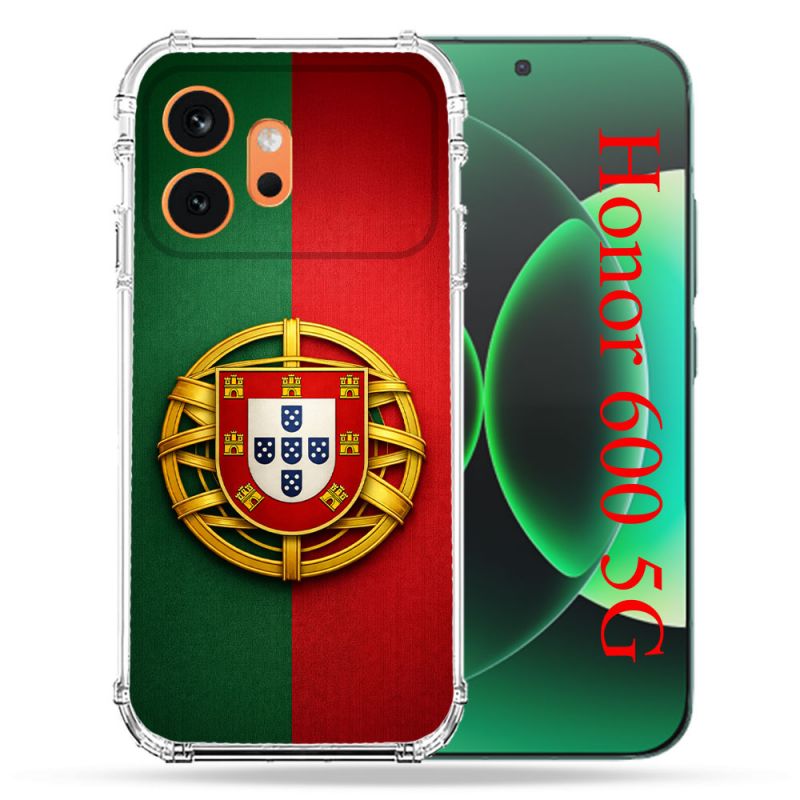 Coque Renforcée Pour Honor 600 5G Voyage Drapeau Portugal