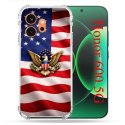 Coque Renforcée Pour Honor 600 5G Voyage Drapeau USA Etats Unis