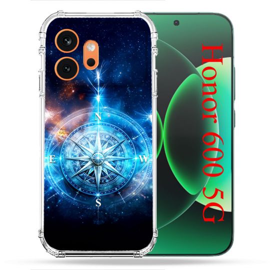 Coque Renforcée Pour Honor 600 5G Voyage Rose des Vents Stellaire