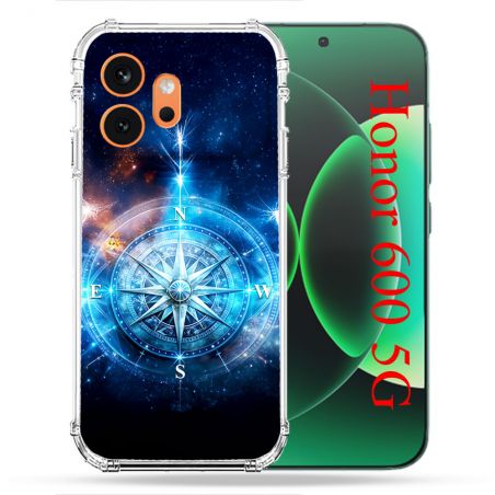 Coque Renforcée Pour Honor 600 5G Voyage Rose des Vents Stellaire