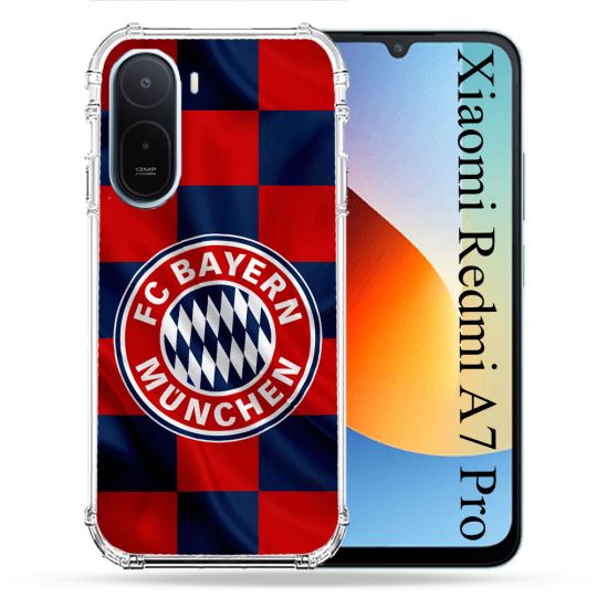 Coque Renforcée Pour Xiaomi Redmi A7 Pro Foot Bayern Munich Carreaux