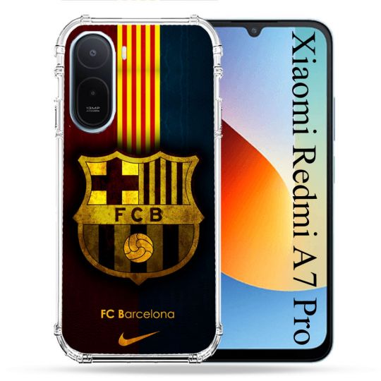 Coque Renforcée Pour Xiaomi Redmi A7 Pro Foot FC Barcelone Vintage