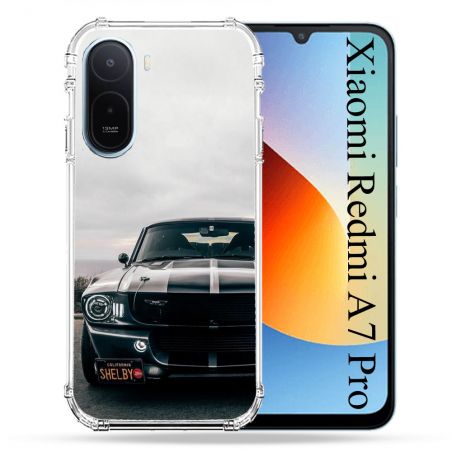 Coque Renforcée Pour Xiaomi Redmi A7 Pro Ford Mustang GT500 Vintage