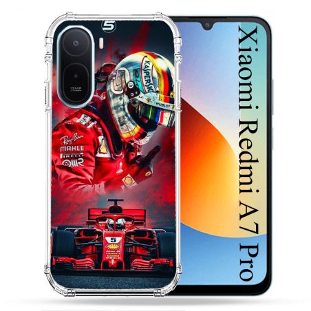 Coque Renforcée Pour Xiaomi Redmi A7 Pro Formule 1 F1 Ferrari