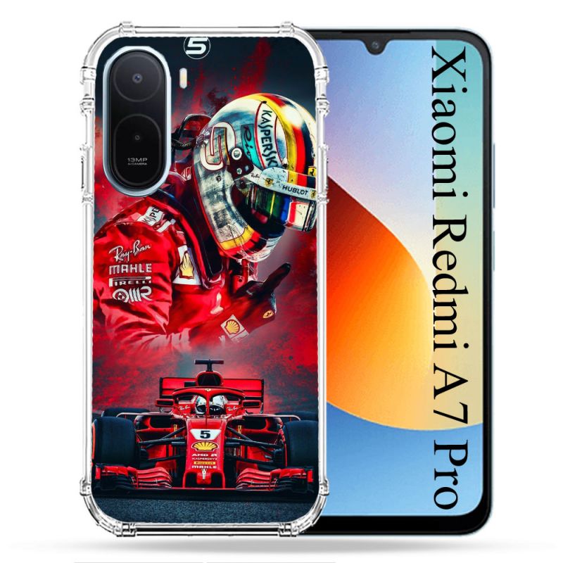 Coque Renforcée Pour Xiaomi Redmi A7 Pro Formule 1 F1 Ferrari